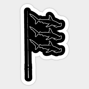 Hammerhead Shark Flag Sticker